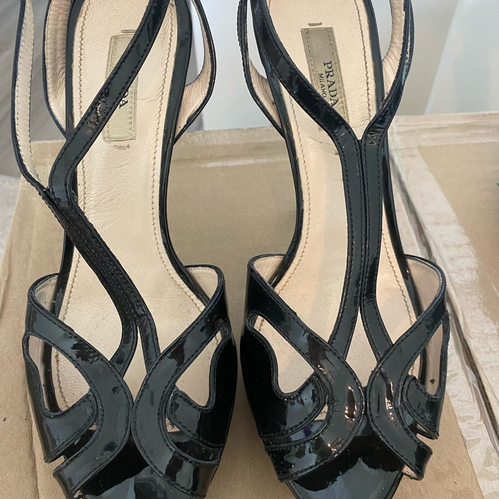 Prada womens heel black size 7
